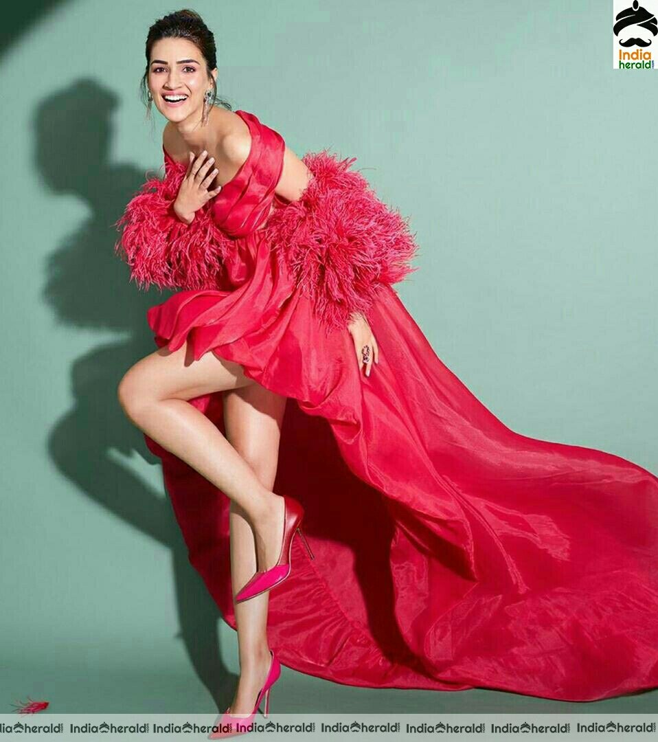 Kriti Sanon Hot In Red Dress Photoshoot