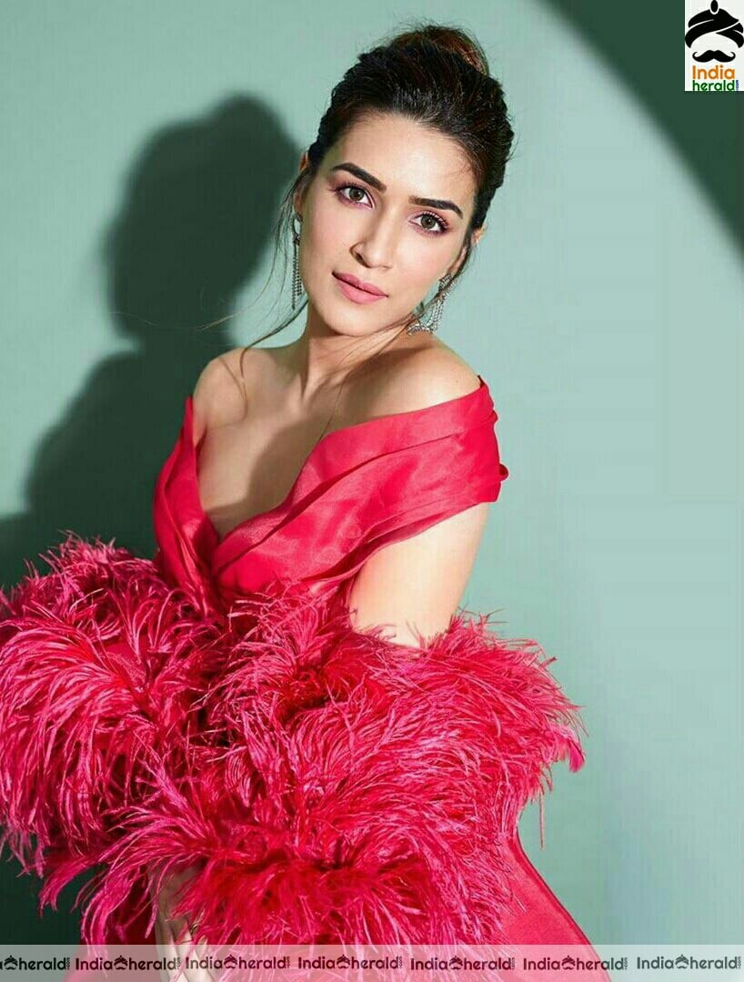 Kriti Sanon Hot In Red Dress Photoshoot