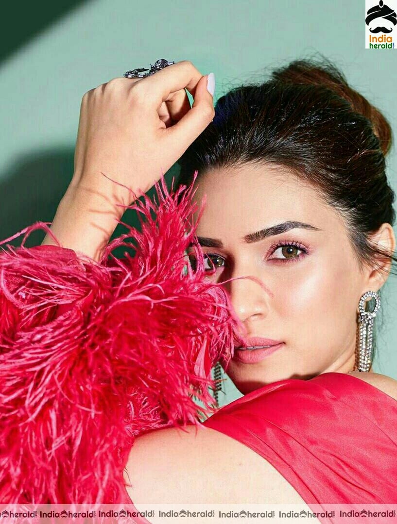 Kriti Sanon Hot In Red Dress Photoshoot