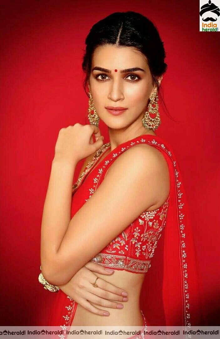 Kriti Sanon Latest Red And Blue Dress Stills