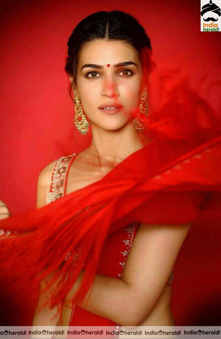 Kriti Sanon Latest Red And Blue Dress Stills