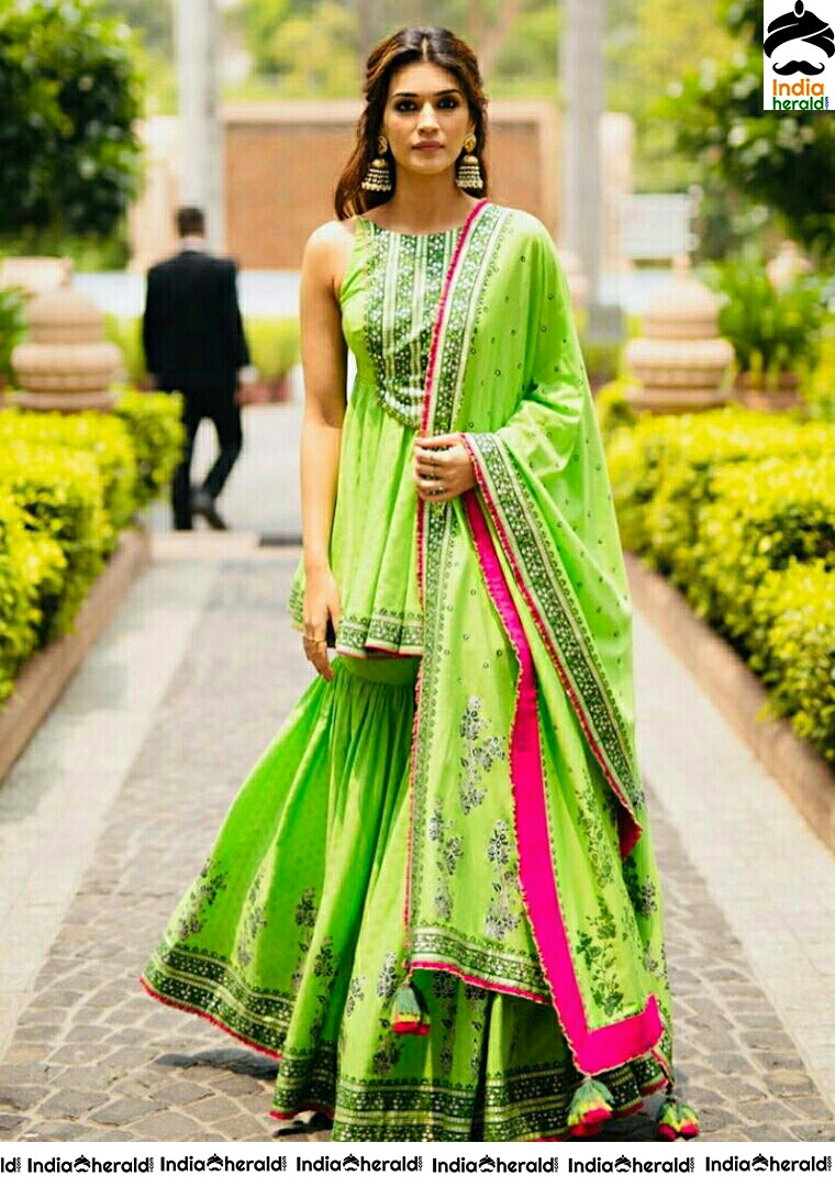 Kriti Sanon So Gracious In Green Traditional Dress