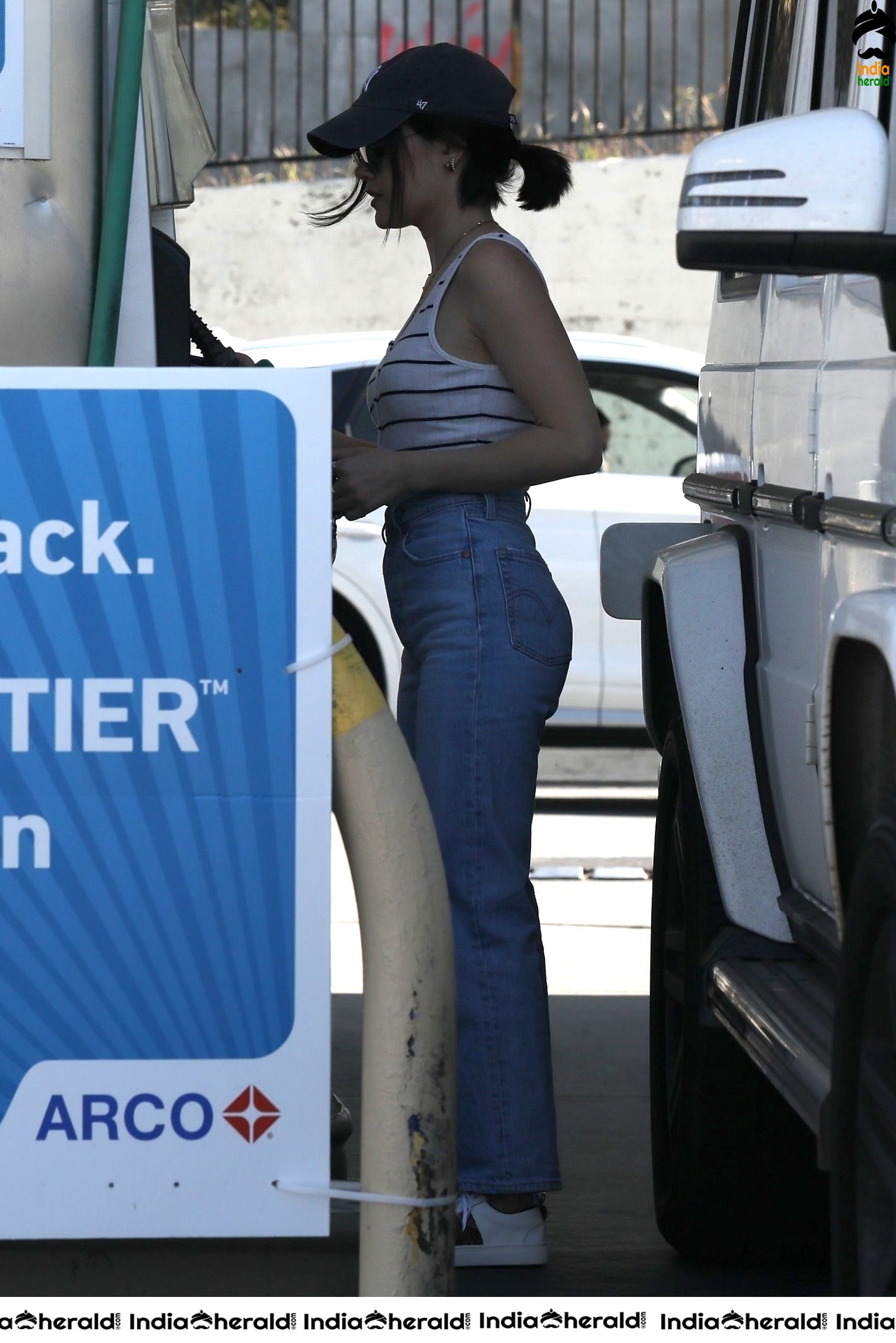 Lucy Hale wears a mask due to COVID19 as she steps out in Beverly Hills