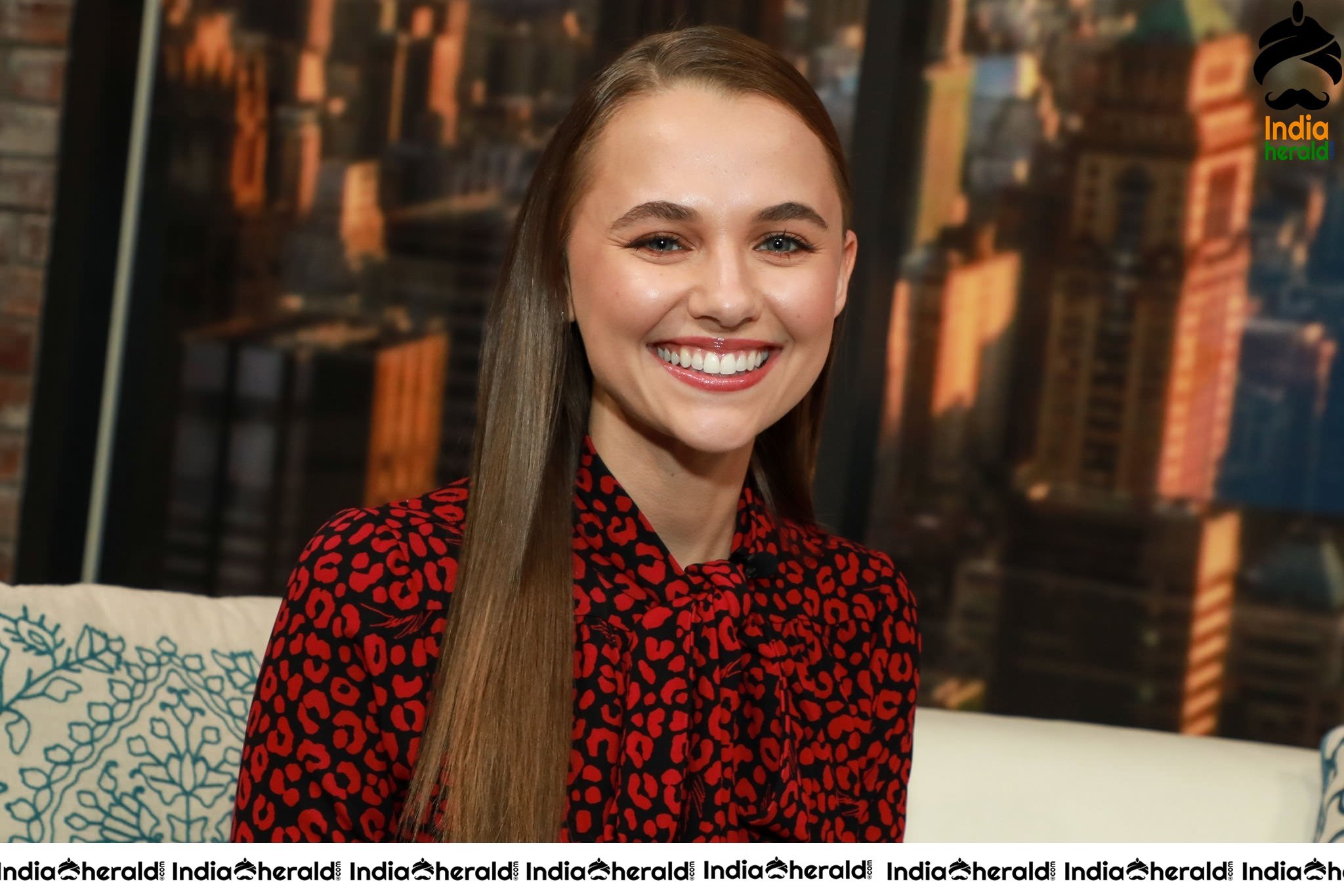 Madison Iseman Hot Thigh Show on AOL Build in NYC Set 2