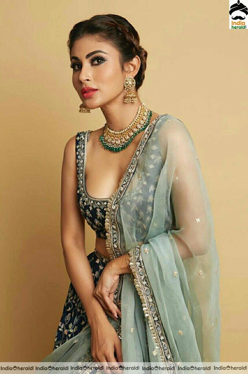 Mouni Roy Hot Photos In Green Stills