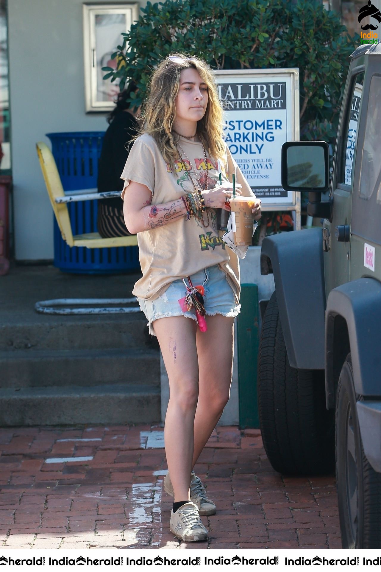 Paris Jackson looking Cute as she is seen at Starbucks in Malibu