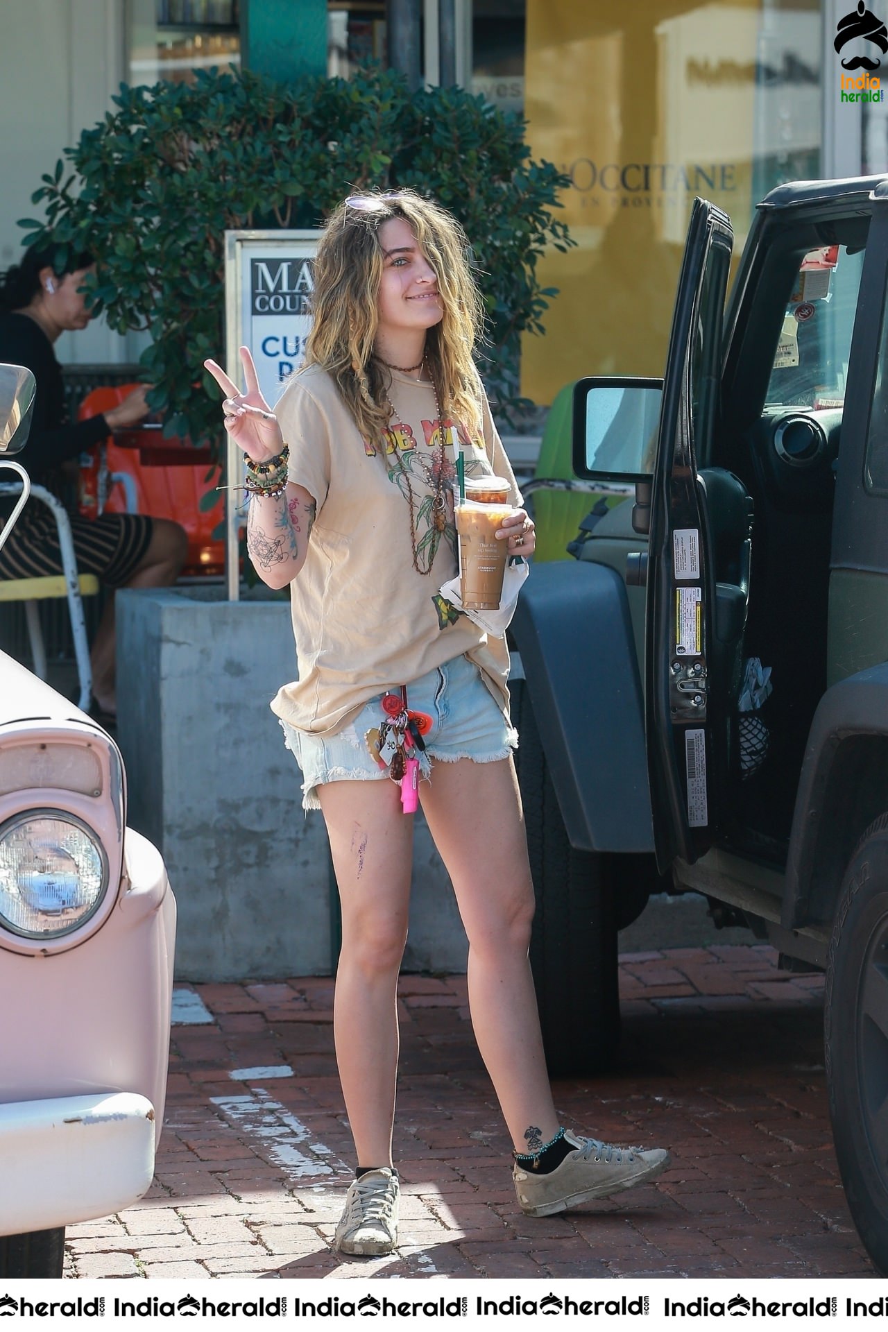 Paris Jackson looking Cute as she is seen at Starbucks in Malibu