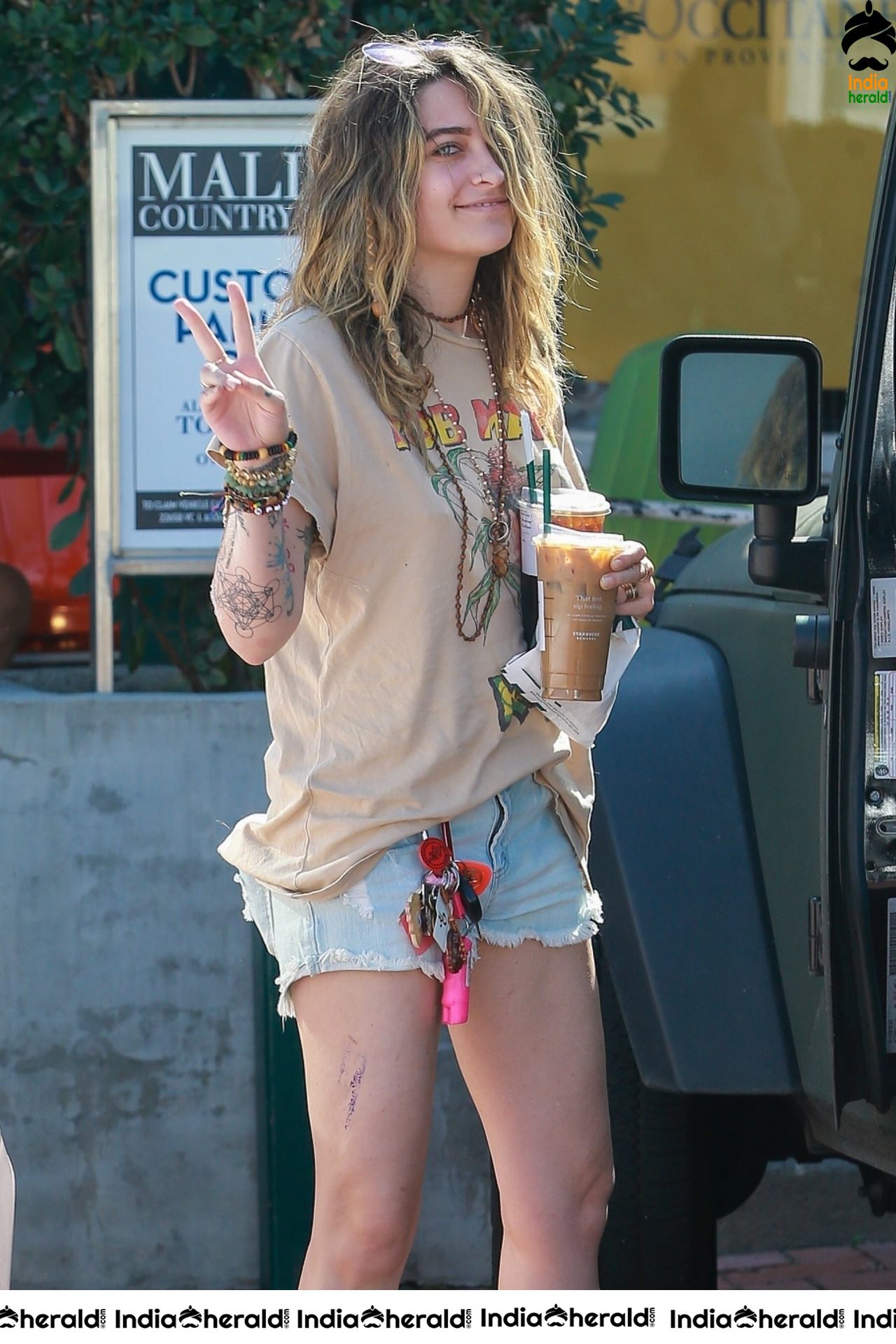 Paris Jackson looking Cute as she is seen at Starbucks in Malibu