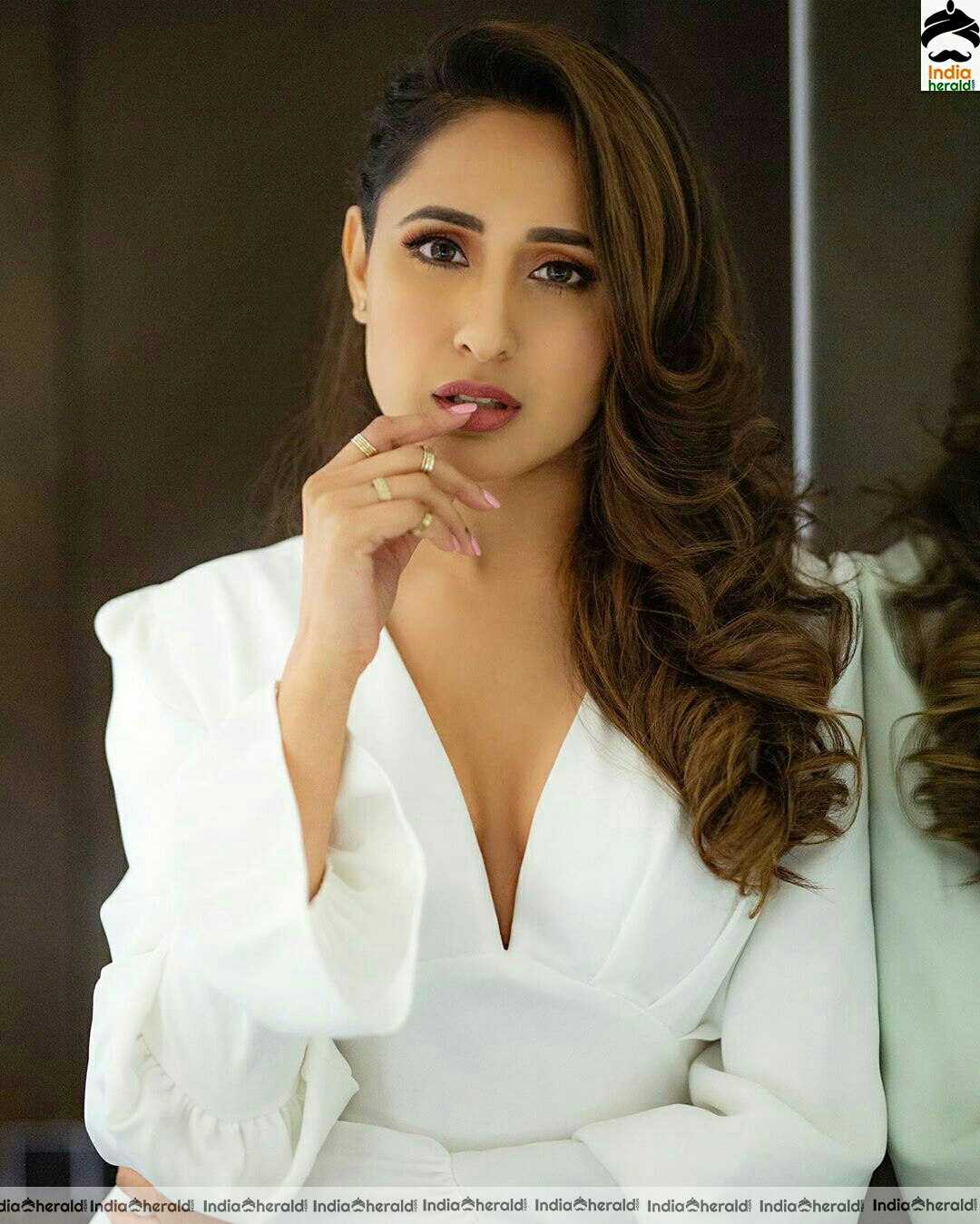 Pragya Jaiswal Hot Cute White dress Stills