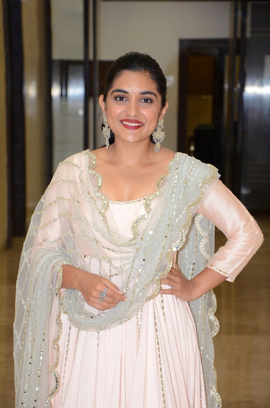 Pretty Nivetha Thomas Tempting In A White Costume