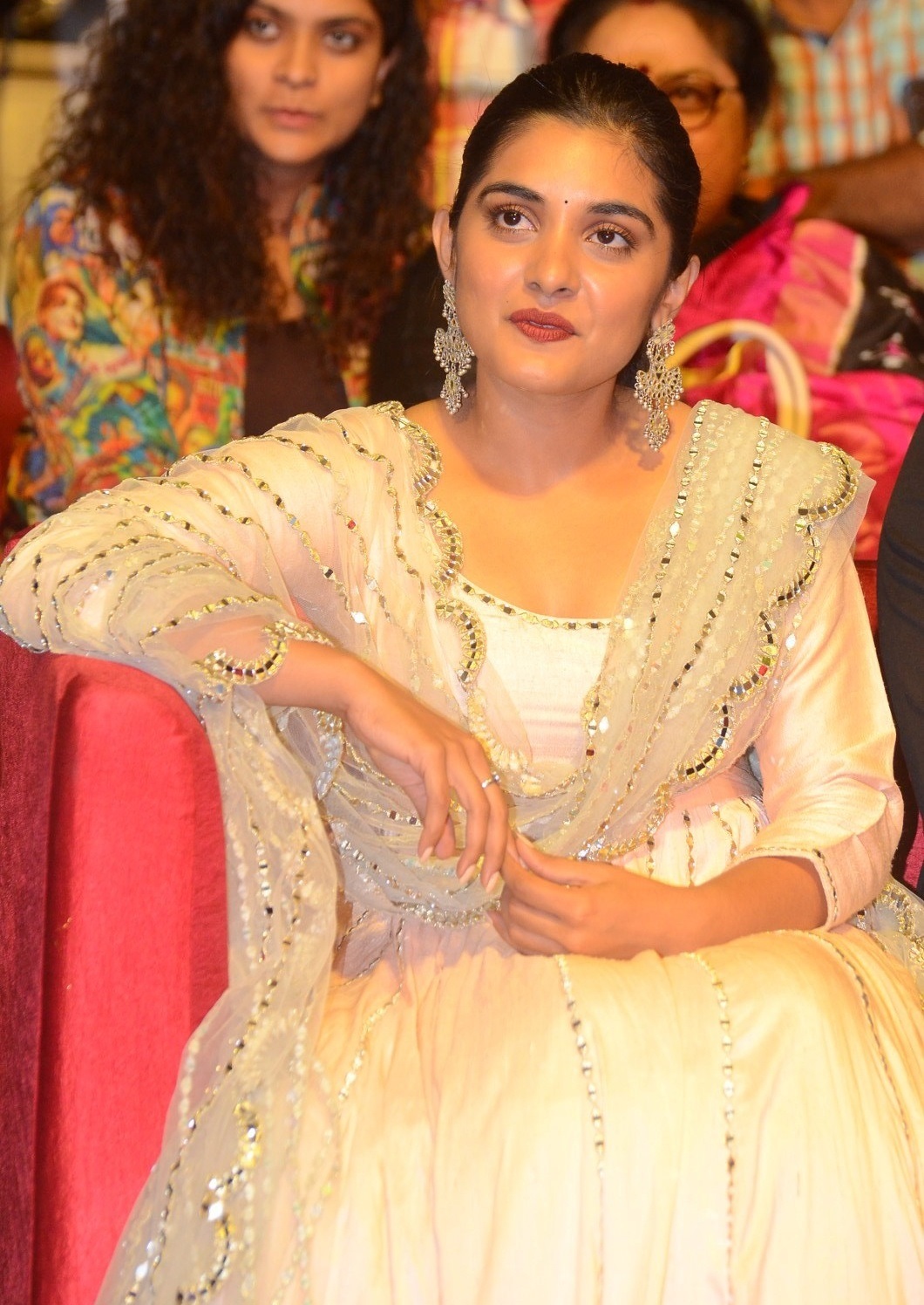 Pretty Nivetha Thomas Tempting In A White Costume