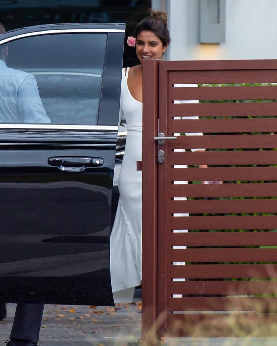 Priyanka Chopra In A Hot White Frock In The Street Of New York