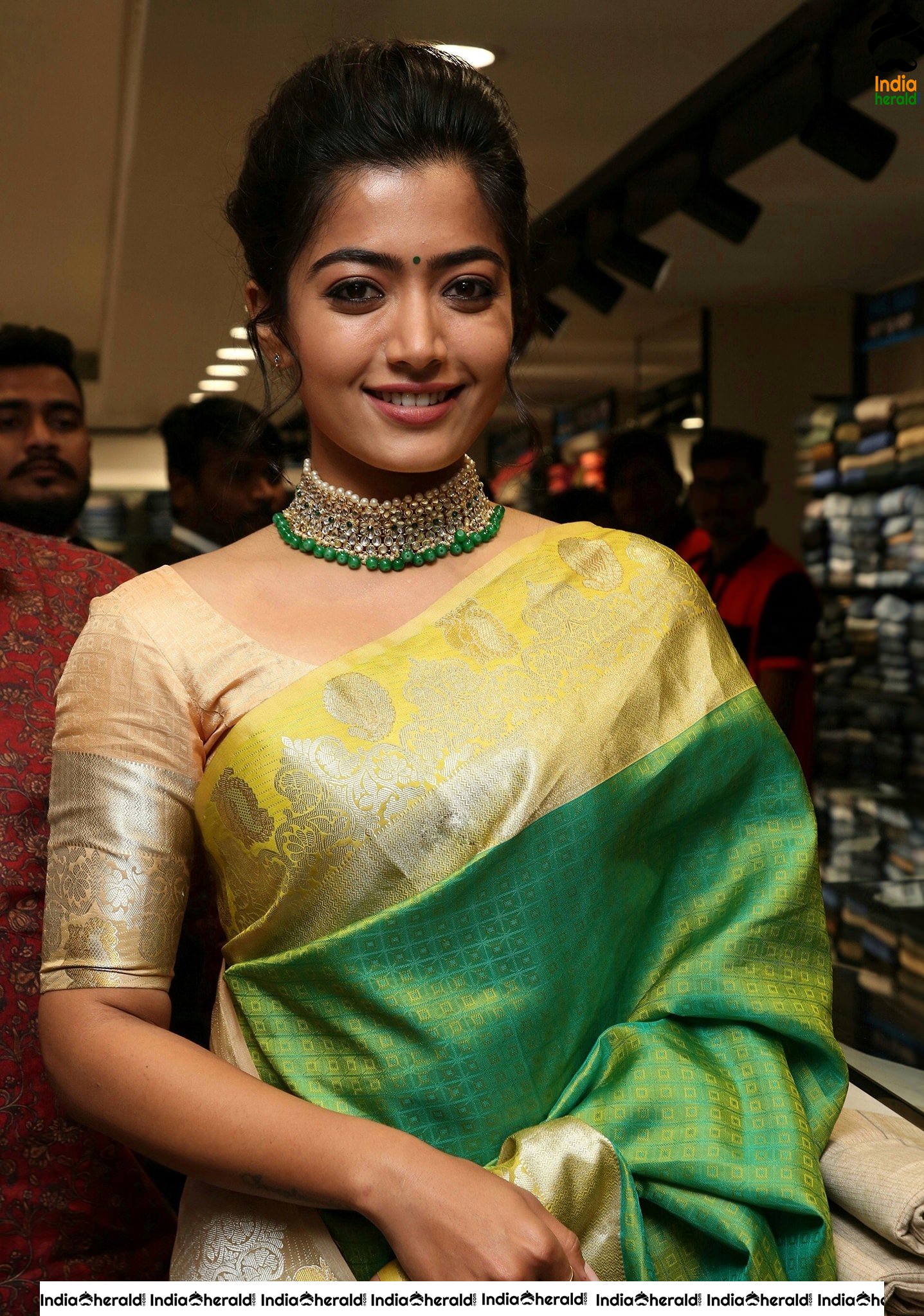 Rashmika Mandanna at KLM Fashion Mall inauguration Vanasthalipuram