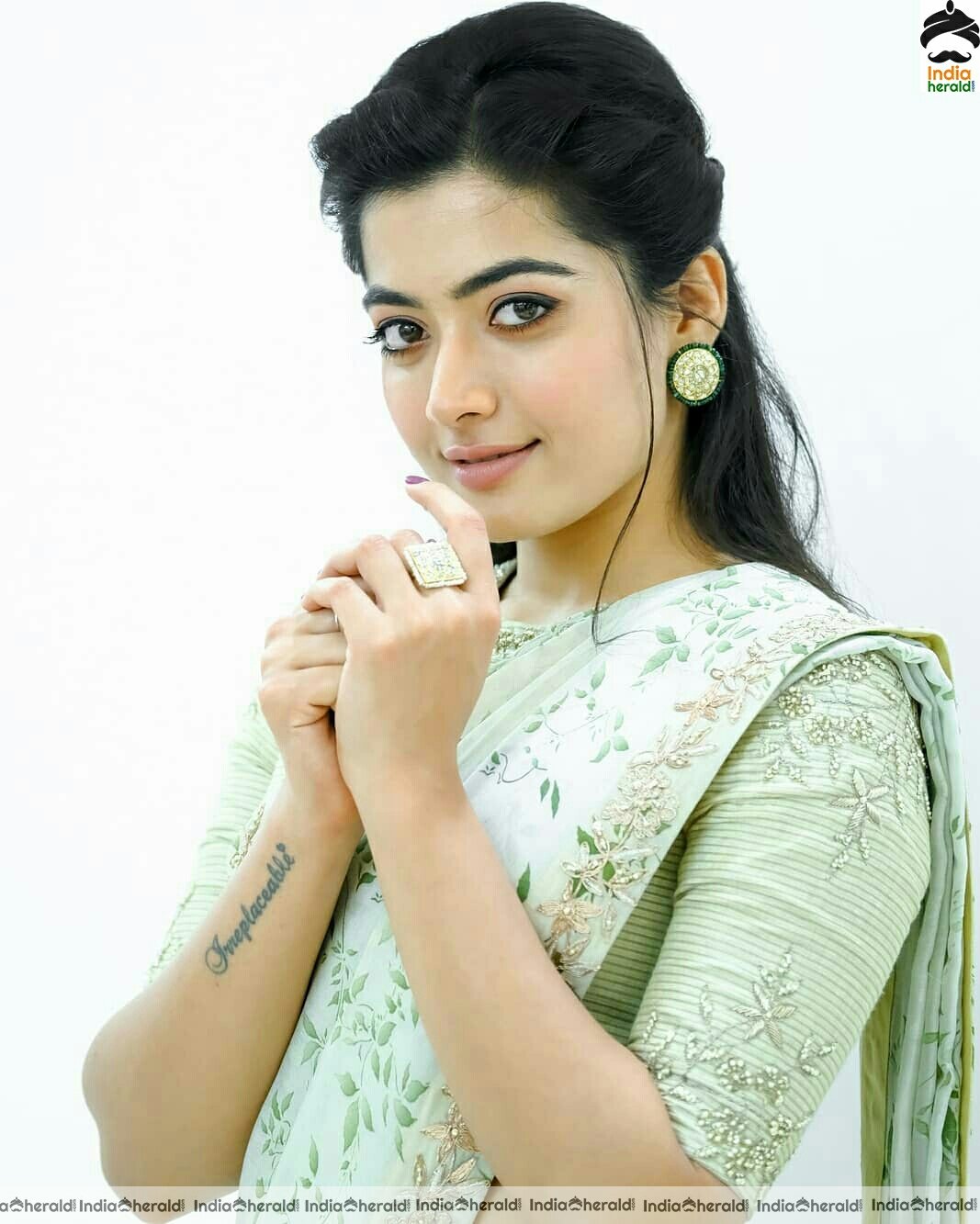 Rashmika Mandanna Cute Saree Stills