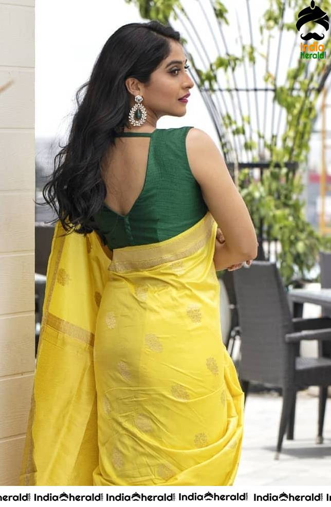 Regina Cassandra Latest Hot Photos in Saree and Sleeveless Blouse