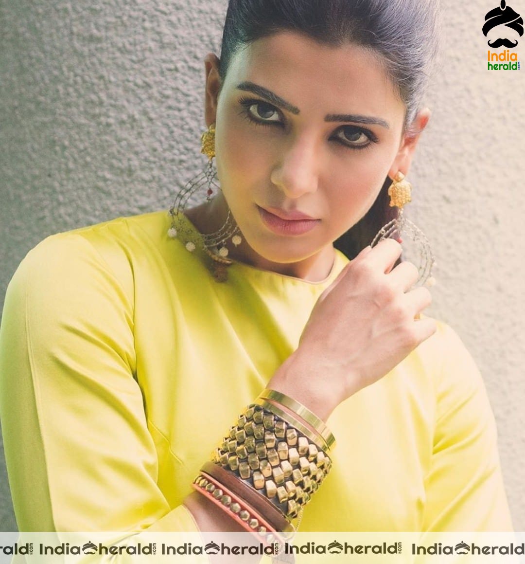 Samantha Latest Cool Clicks in Yellow