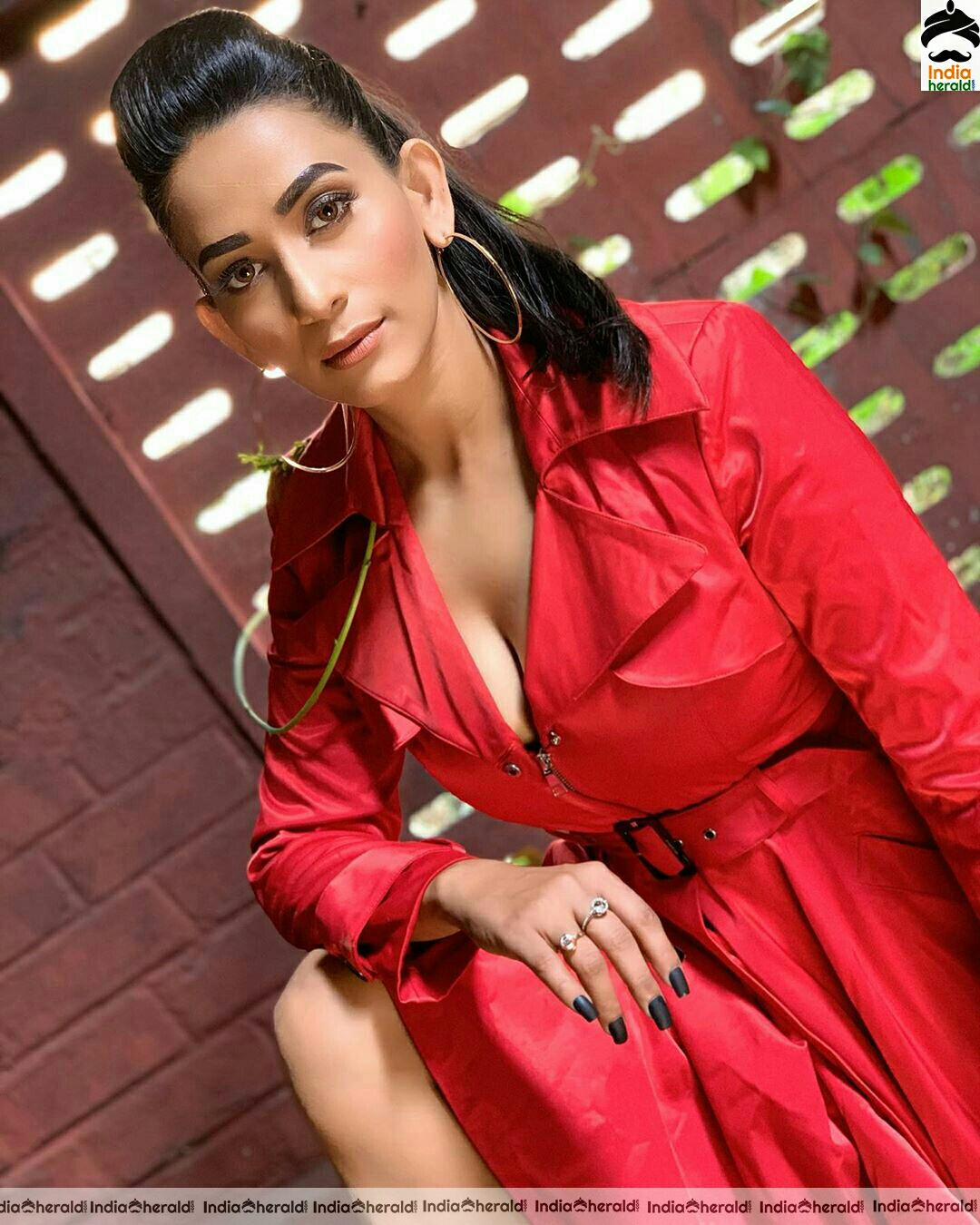 Sanjana Singh Hot Red Frock Stills