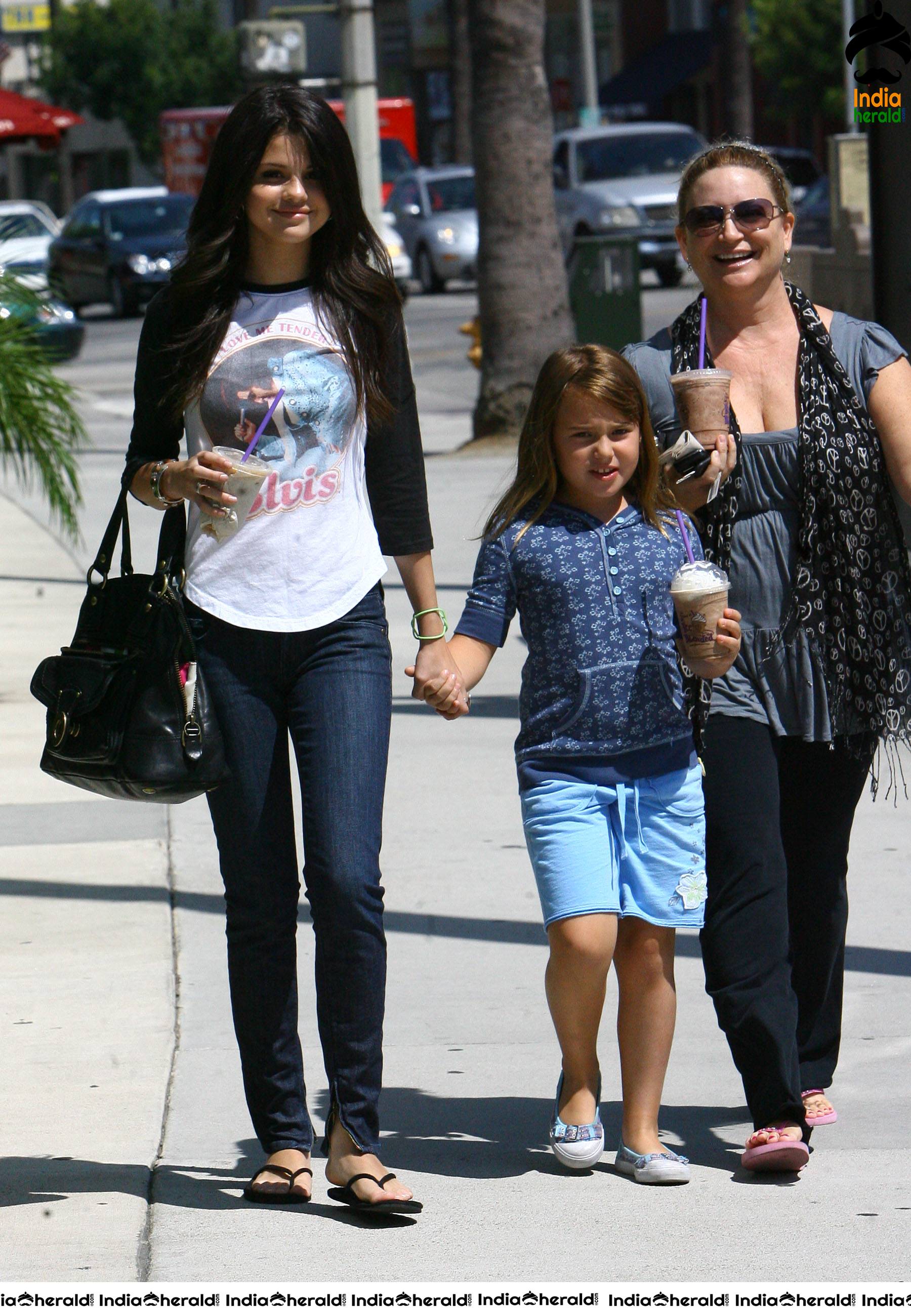 Selena Gomez caught by Paparazzi as she is seen in Coffee Bean shop at Toluca Lake