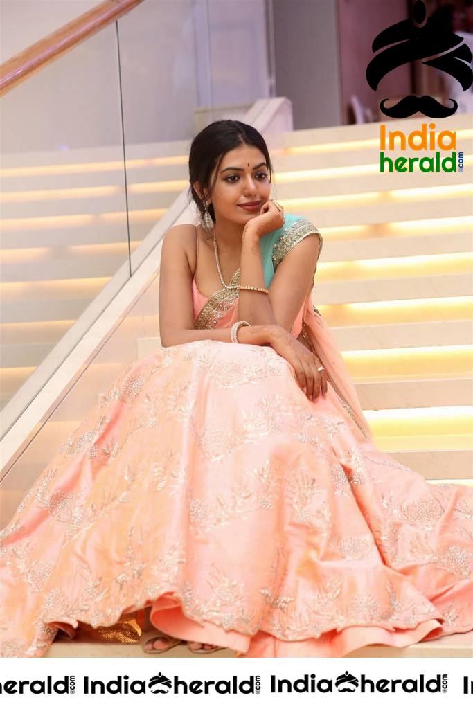 Shivani Rajasekhar Latest Hot Photos in Peach Color Half Saree