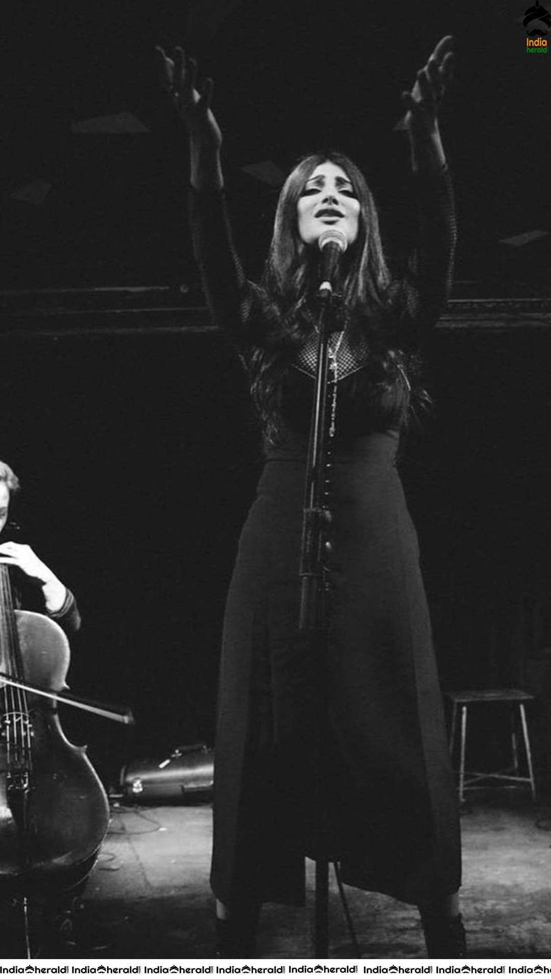 Shruti Haasan clicked during a recent musical performance