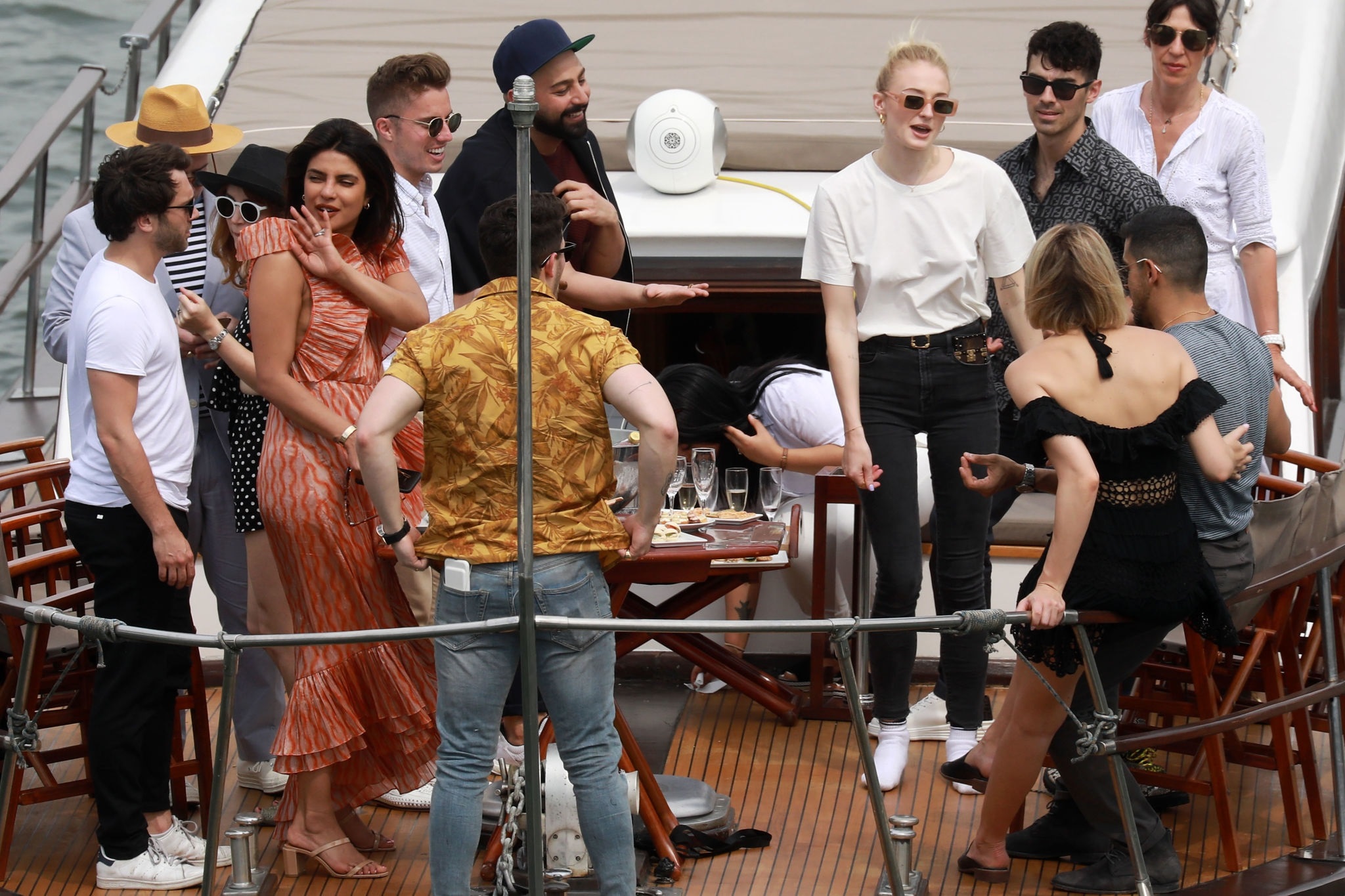 Sophie Turner And Priyanka Chopra Are Seen On A Boat Cruise On The River Seine Set 2