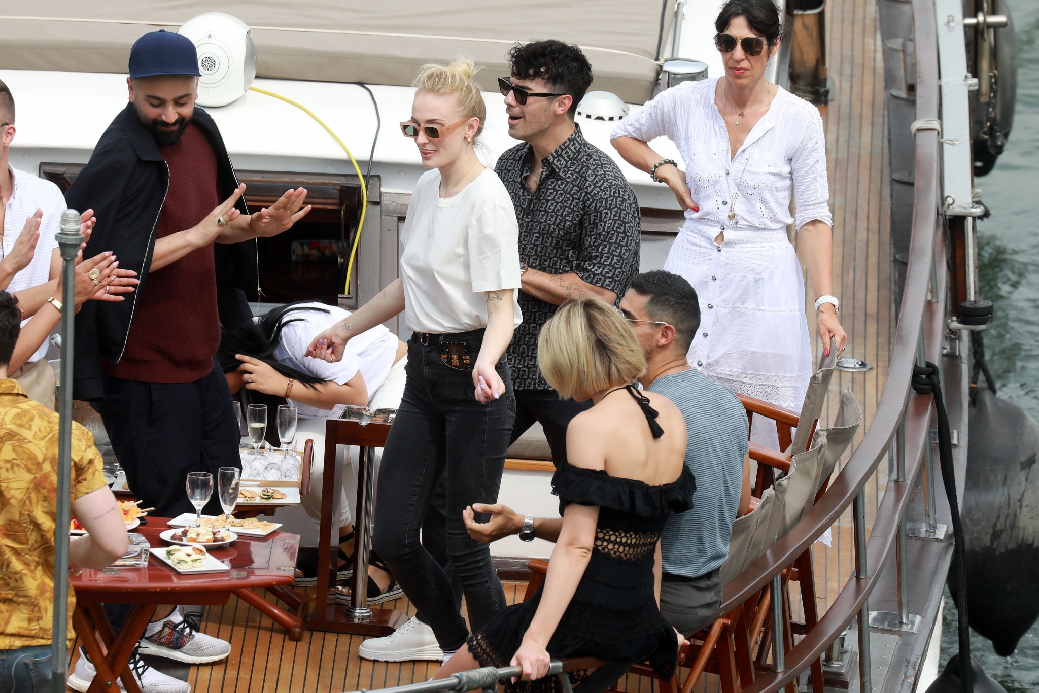 Sophie Turner And Priyanka Chopra Are Seen On A Boat Cruise On The River Seine Set 2