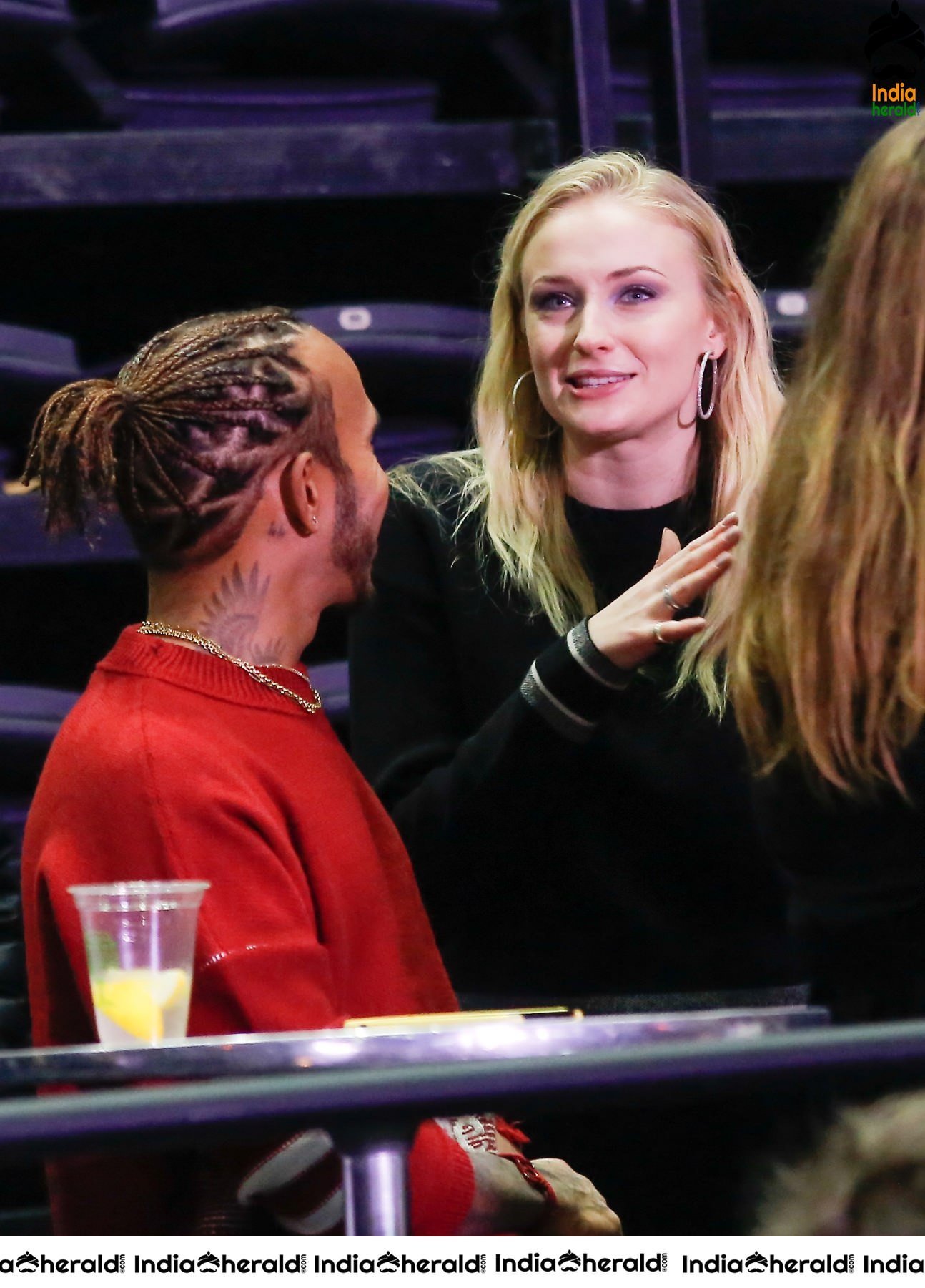 Sophie Turner Watching the Jonas Brothers Concert Sound Check in Paris