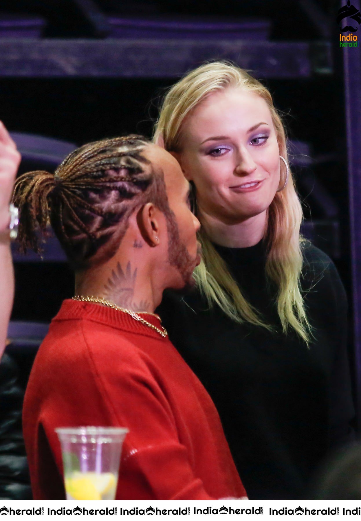 Sophie Turner Watching the Jonas Brothers Concert Sound Check in Paris