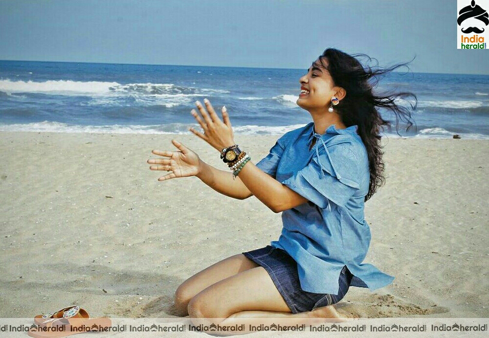 Srushti Dange Hot In Beach Side Stills