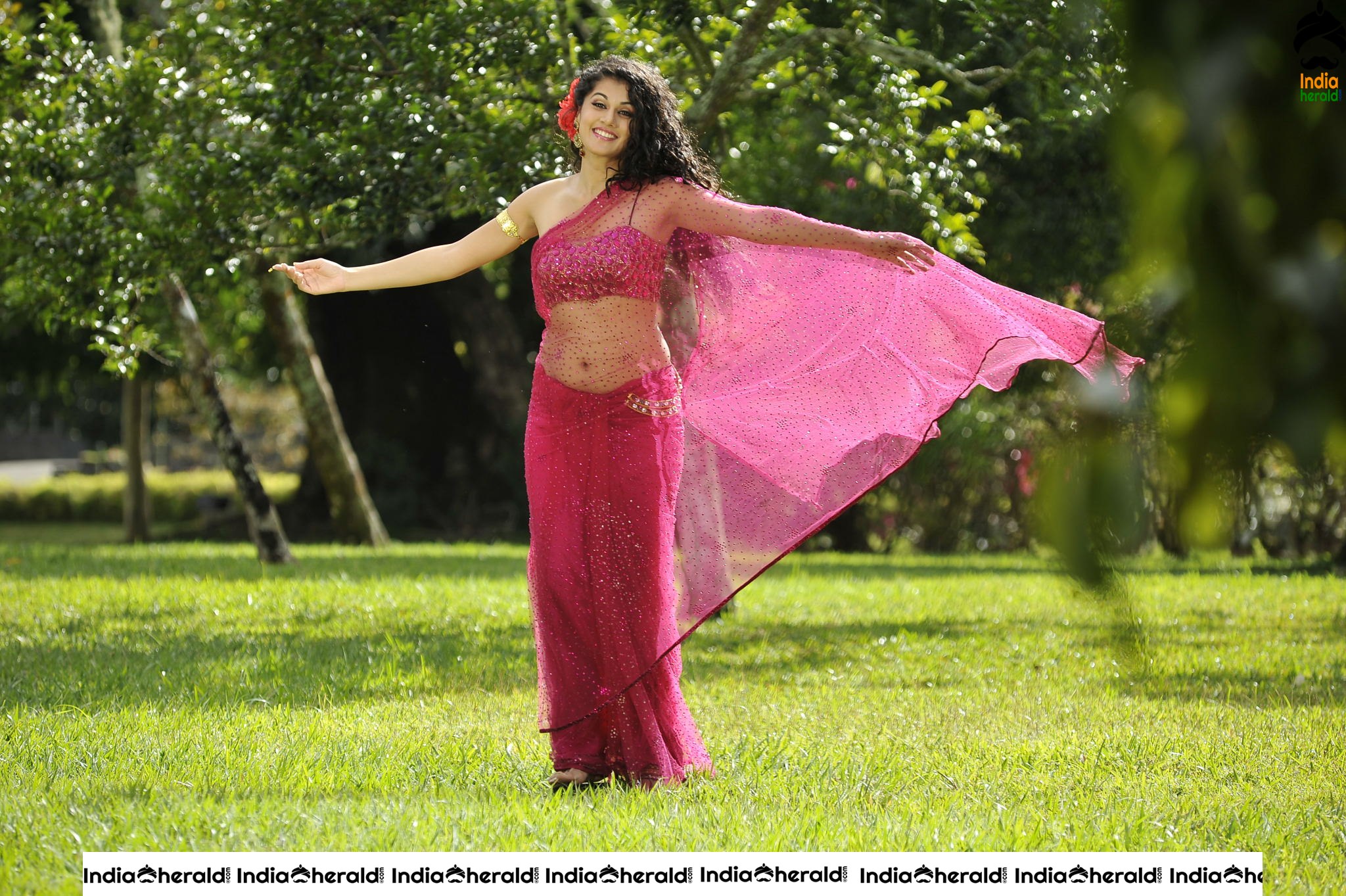 Taapsee Hot Photos exposing her White Belly and Navel Set 2