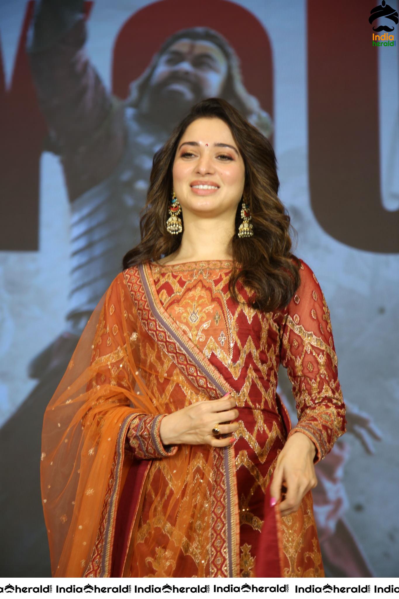 Tamanna Looking Elegant and Gorgeous at Sye Raa Thank Meet Set 2