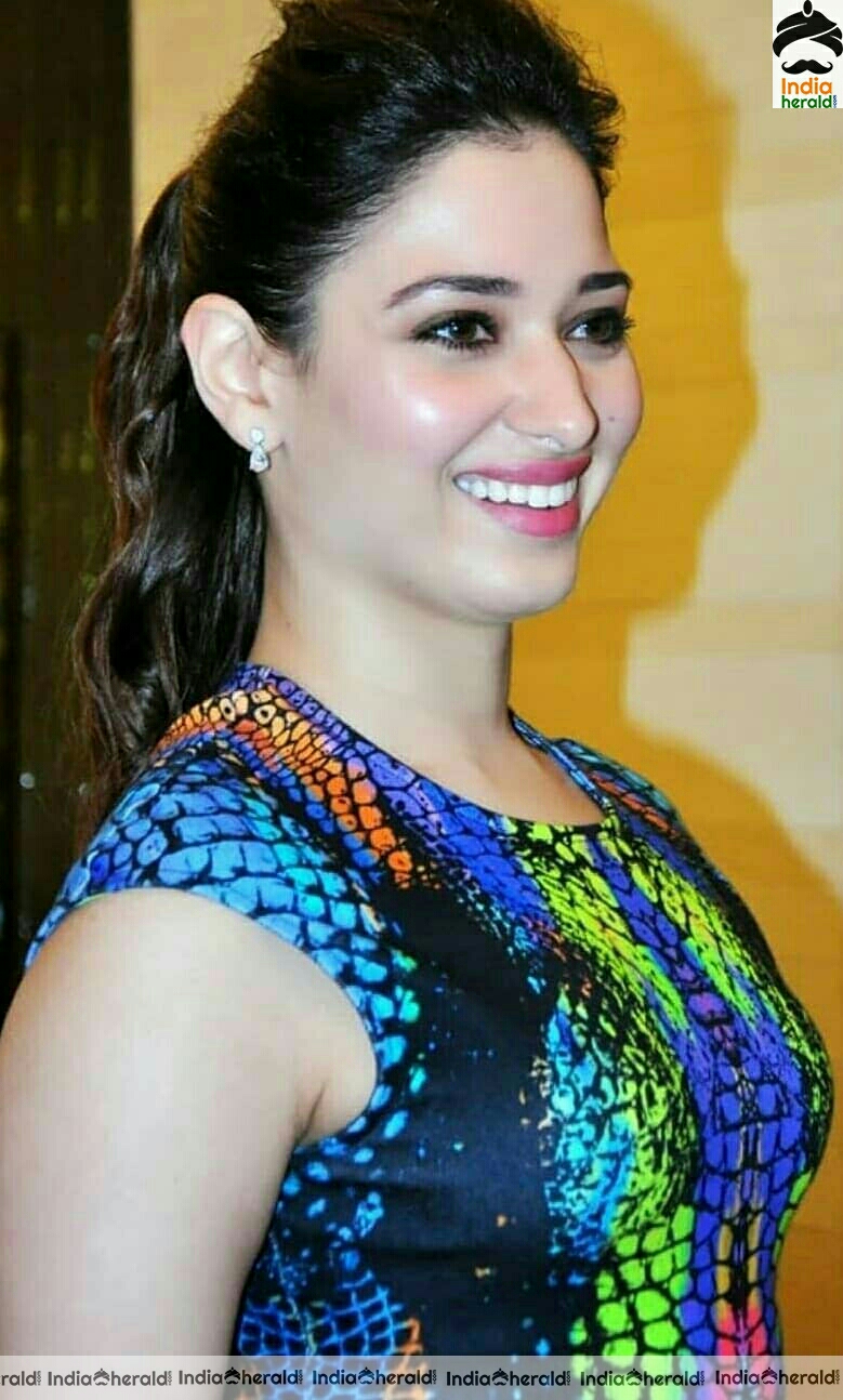 Tamannaah hot Blue Dress Stills