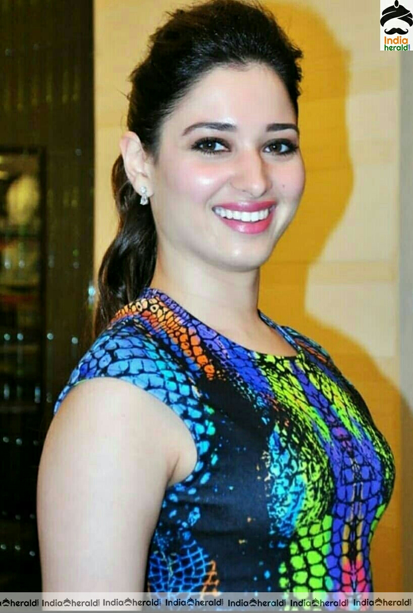 Tamannaah hot Blue Dress Stills