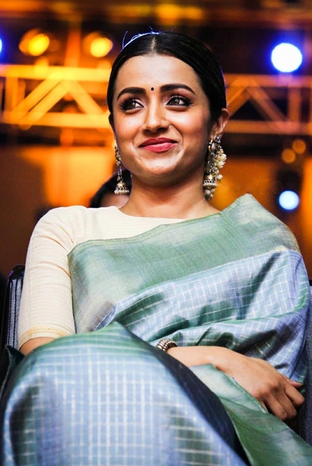 Trisha Latest Stills In Saree Oozing Traditional Beauty