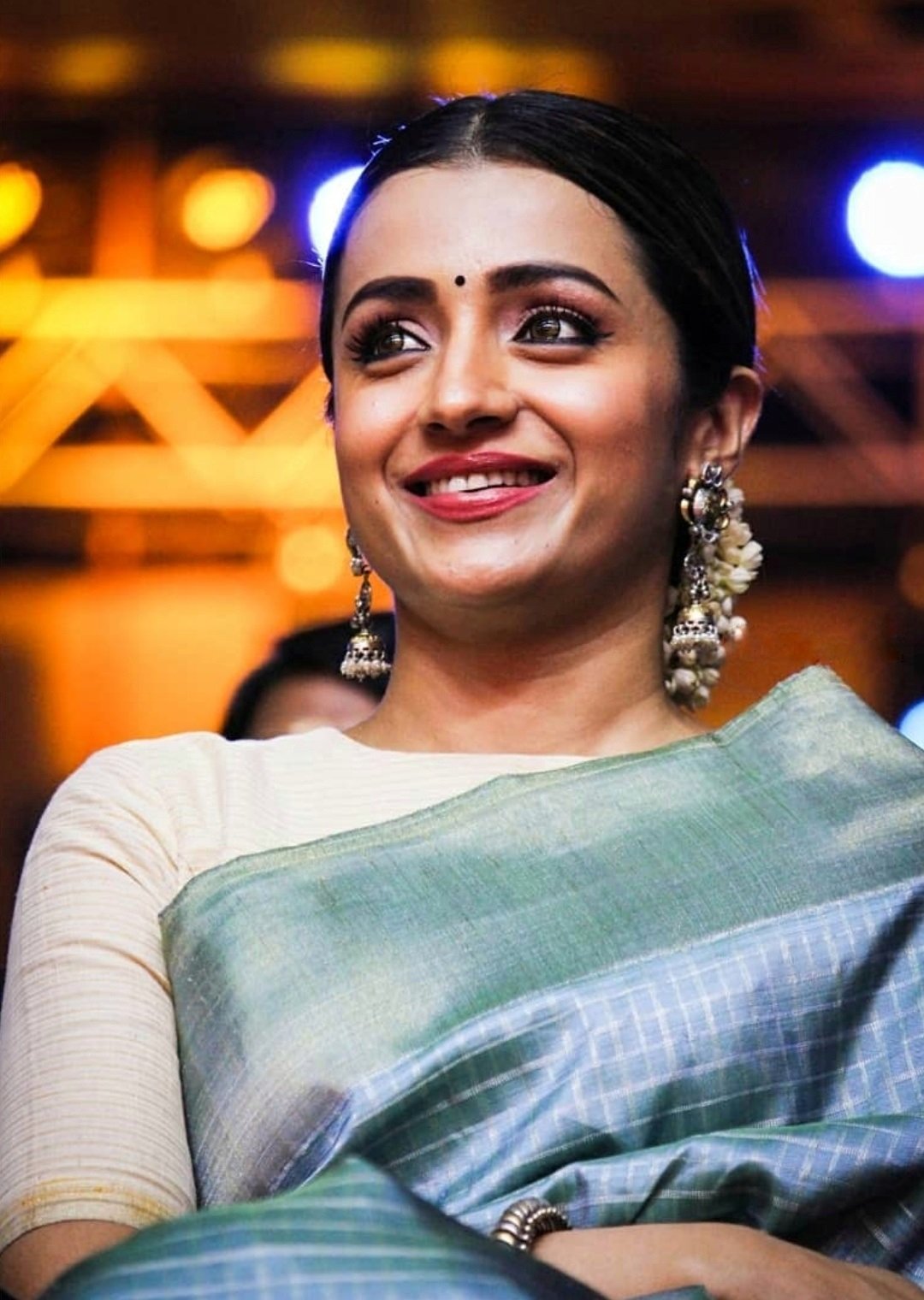 Trisha Latest Stills In Saree Oozing Traditional Beauty