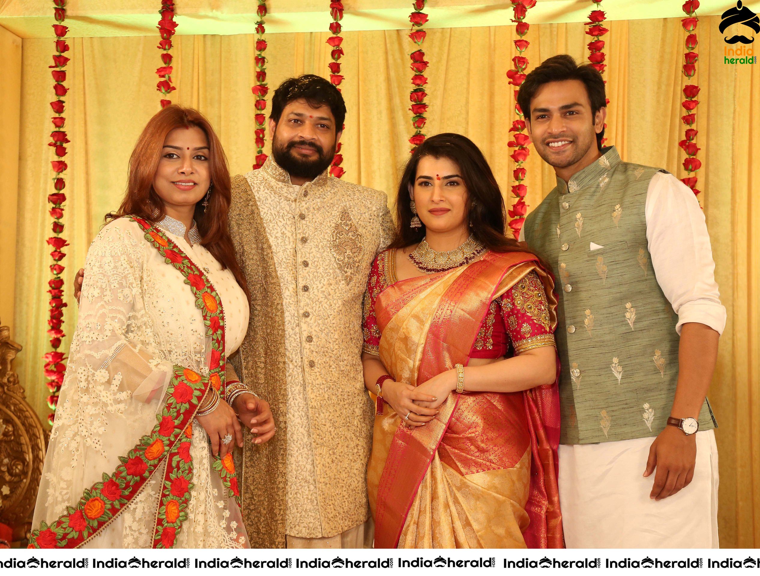 Actress Archana Veda Engagement with Jagadeesh Set 1