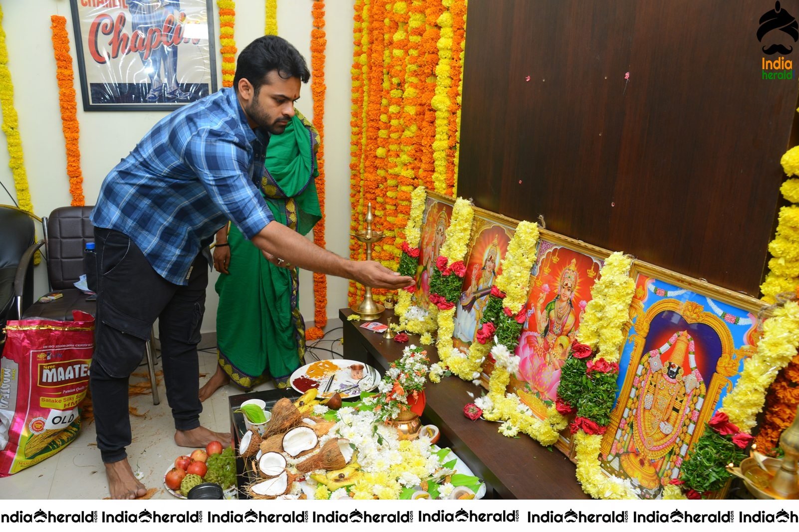 Color Movie opening Pooja pics Set 5