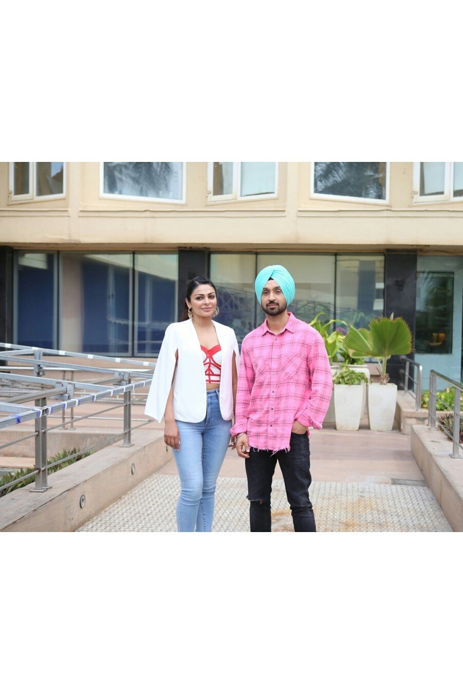 Diljit Dosanjh And Neeru Bajwa At A Media Interaction During The Promotions Of Her Upcoming Film Shadda In Mumbai