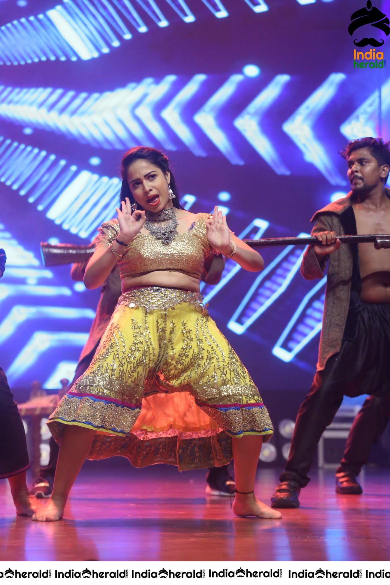 Hot And Sexy Dance Number Performed In Stage At Valmiki Pre Release Event  Set 2