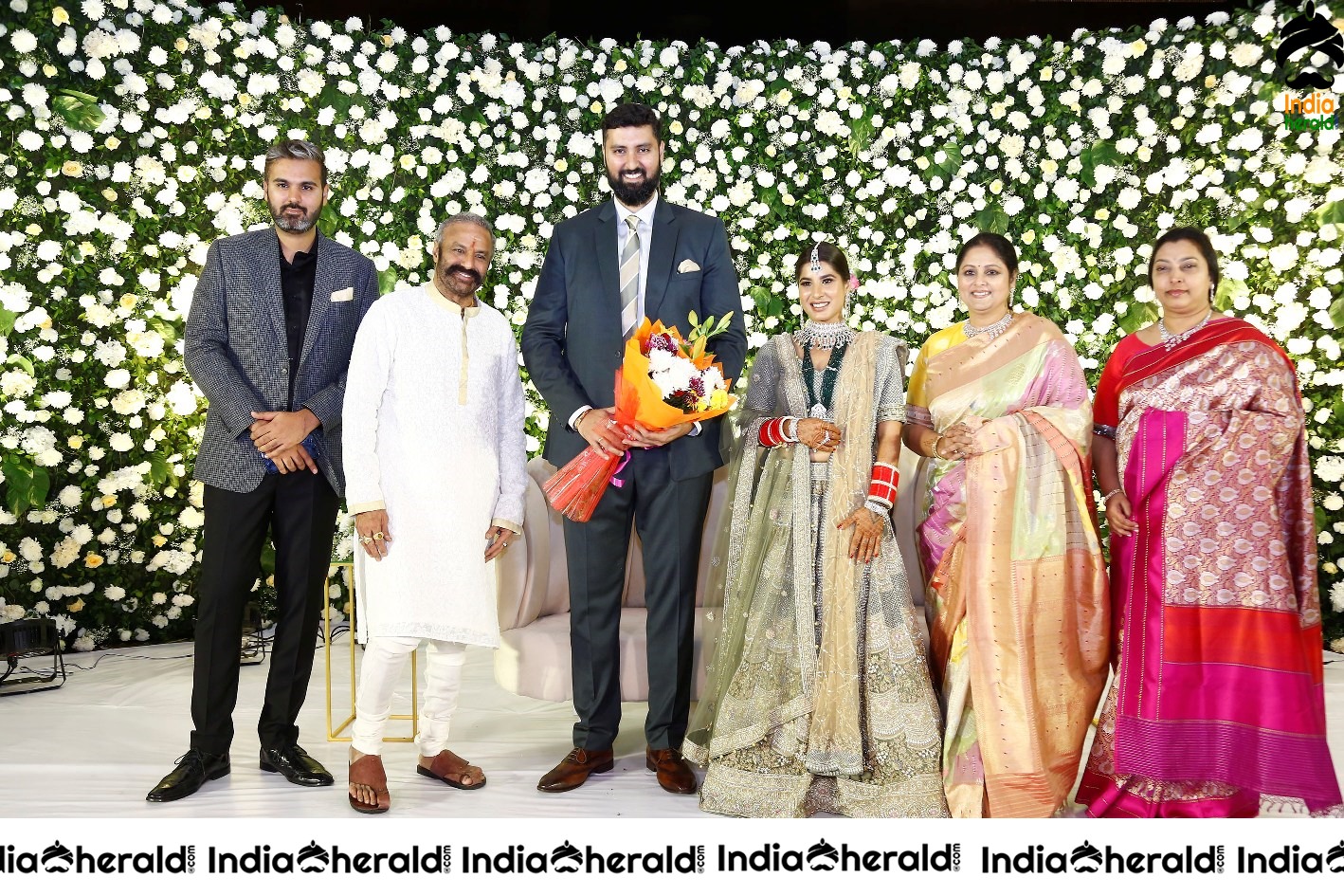 Jayasudha Kapoor Elder Son Wedding Reception Stage Photos Set 2