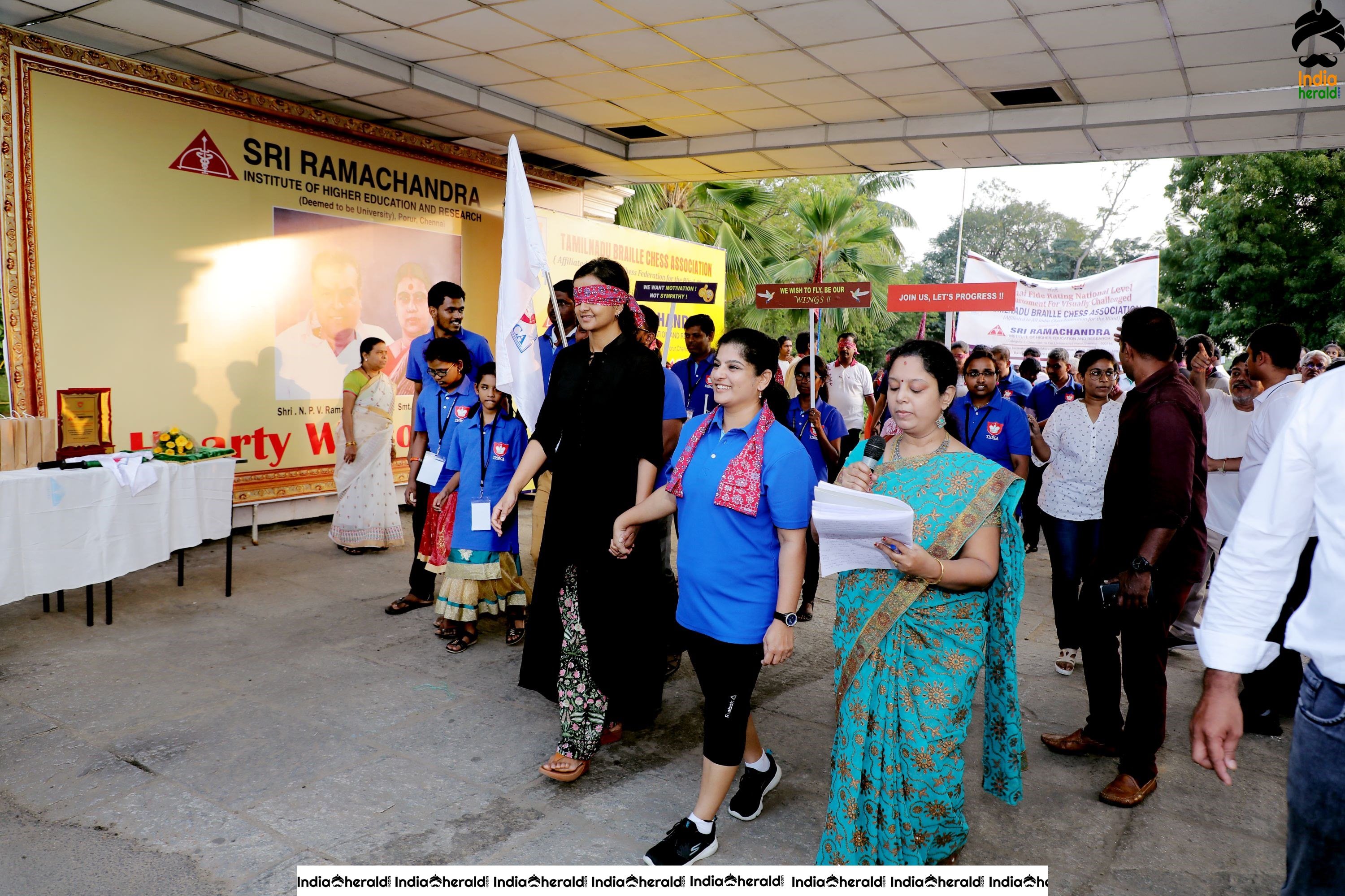 Kiruthiga Udhayanidhi launched the TNBCA official flag and flag offed the walkathon