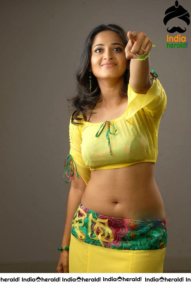 Anushka Shetty Hot Photos Collection Exposing Teasing Curves Navel and Cleavage Set 2