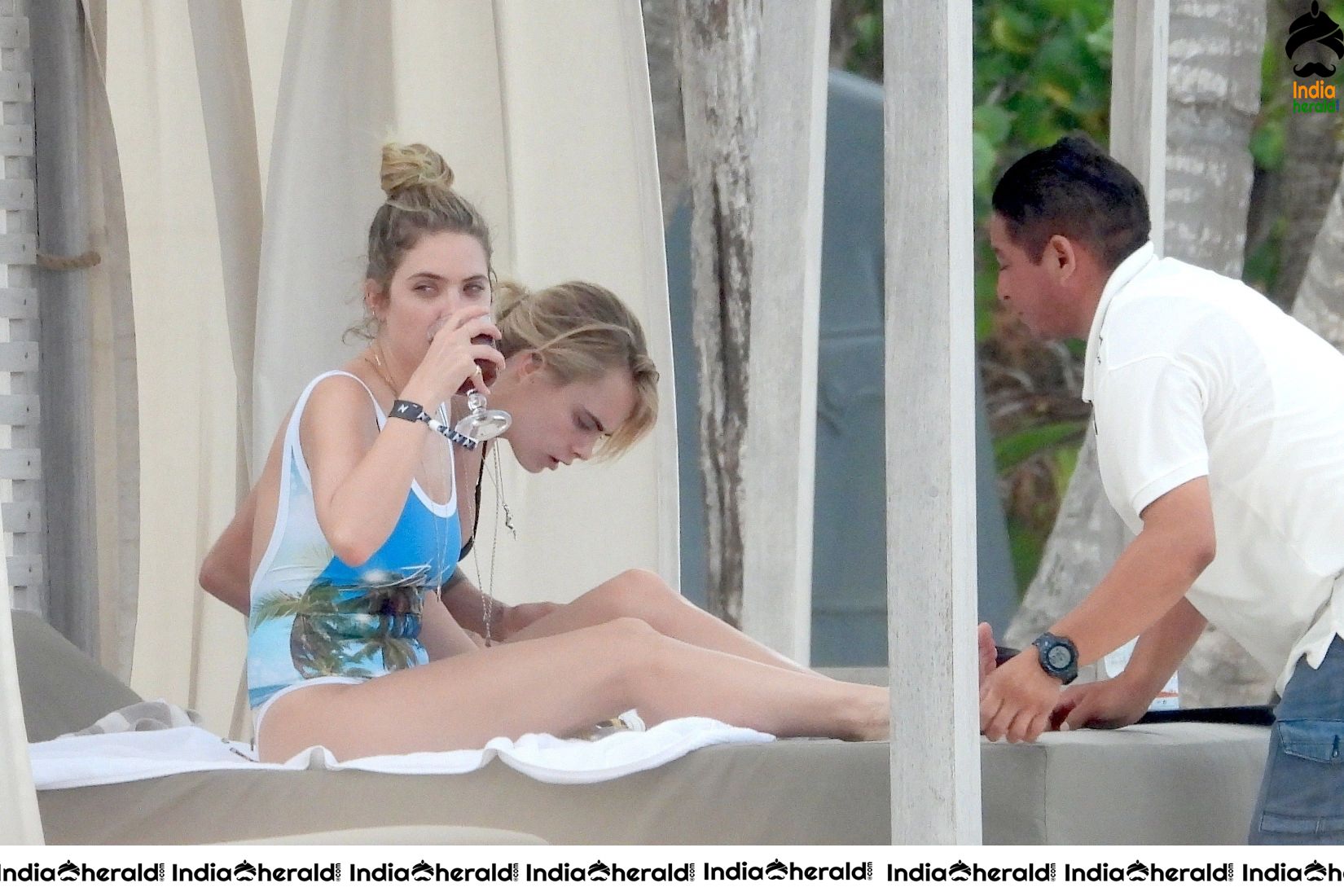 Cara Delevingne and Ashley Benson in Bikini enjoying the sunny weather in Tulum