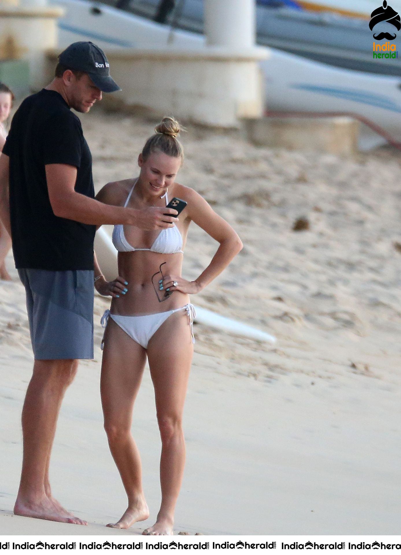 Caroline Wozniacki Enjoying in Bikini at a Beach in Barbados Set 1