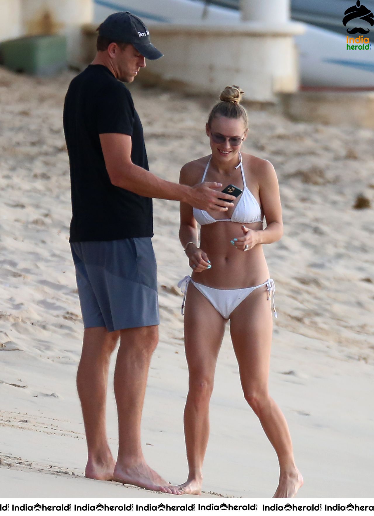 Caroline Wozniacki in a Bikini during her Holiday in Barbados