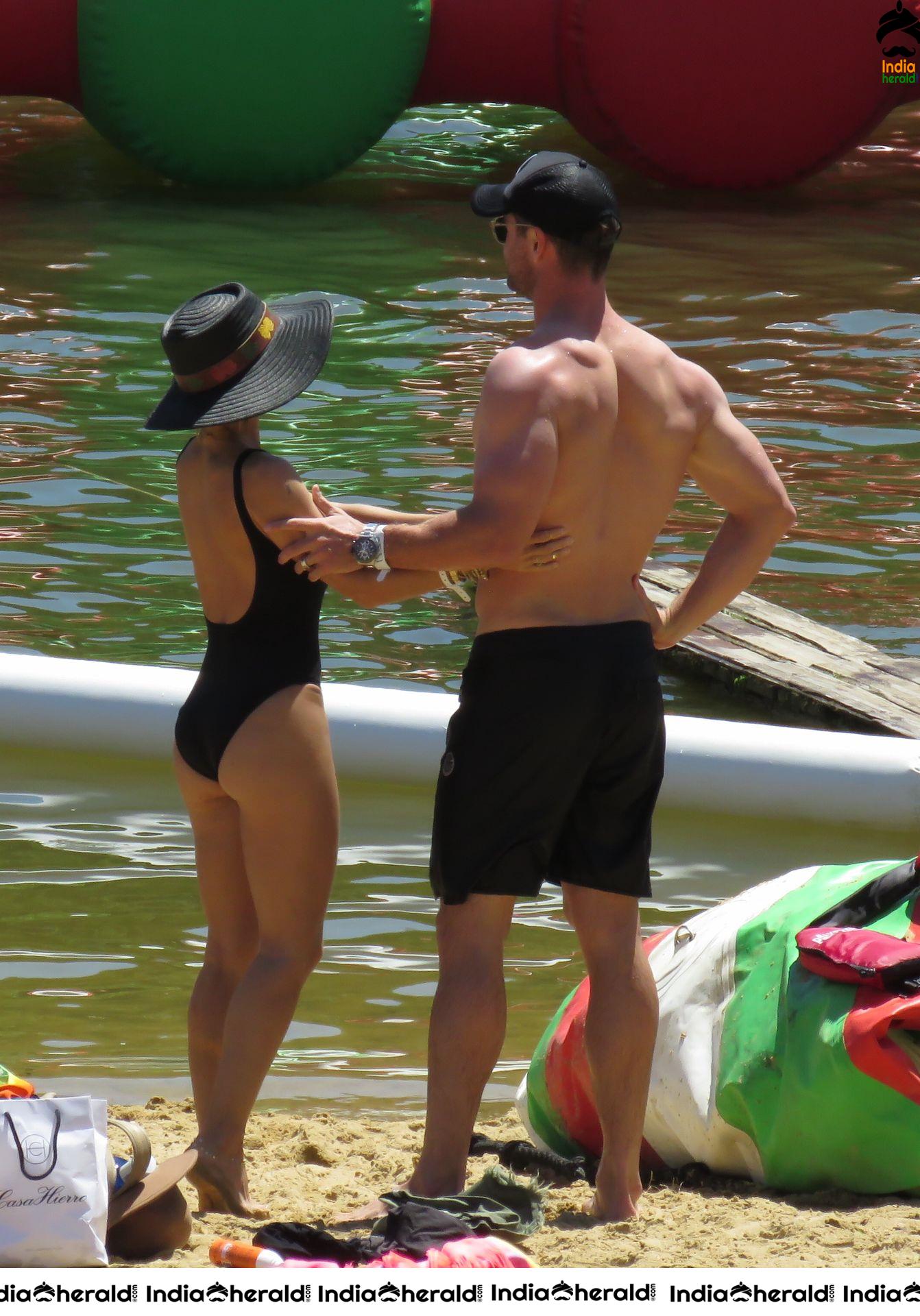 Elsa Pataky wearing a Black Swimsuit in the Senpere Lake Set 1