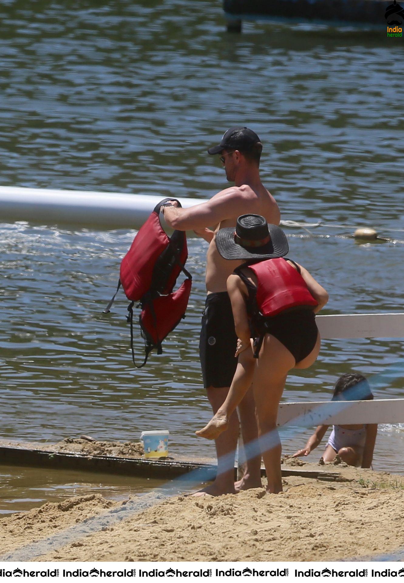 Elsa Pataky wearing a Black Swimsuit in the Senpere Lake Set 2