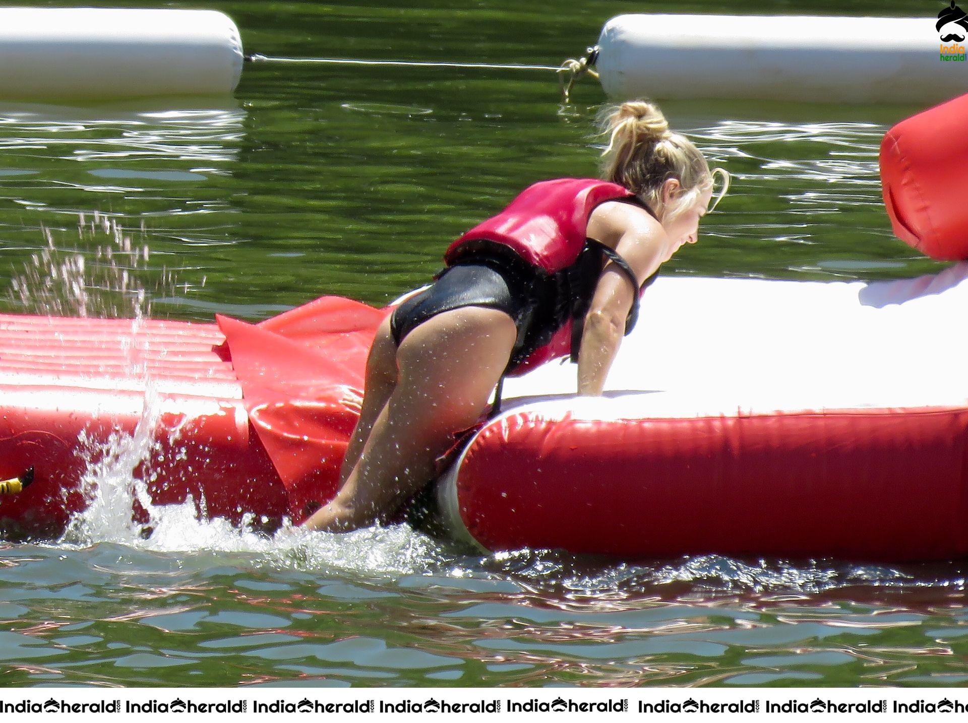 Elsa Pataky wearing a Black Swimsuit in the Senpere Lake Set 2