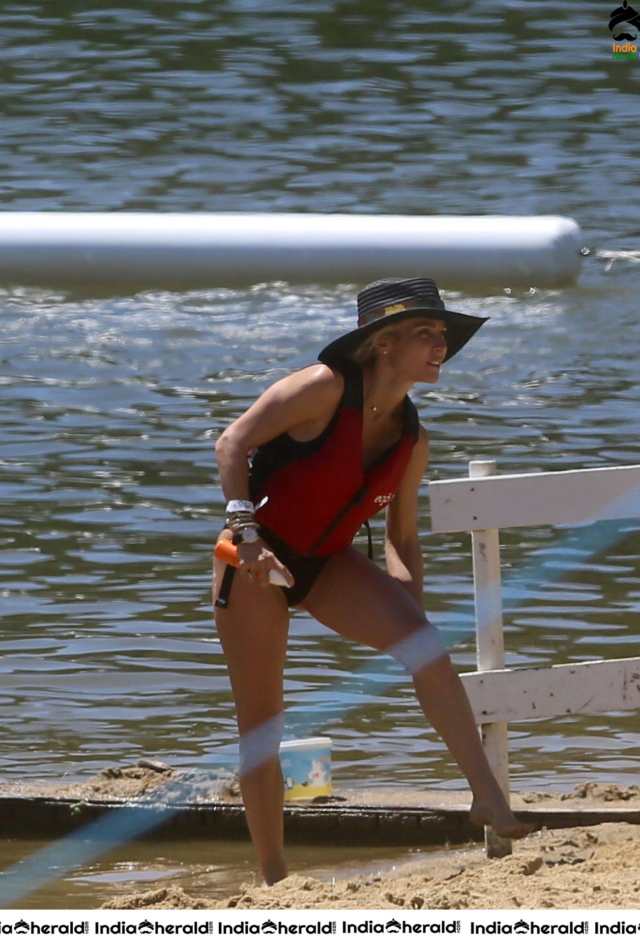 Elsa Pataky wearing a Black Swimsuit in the Senpere Lake Set 2