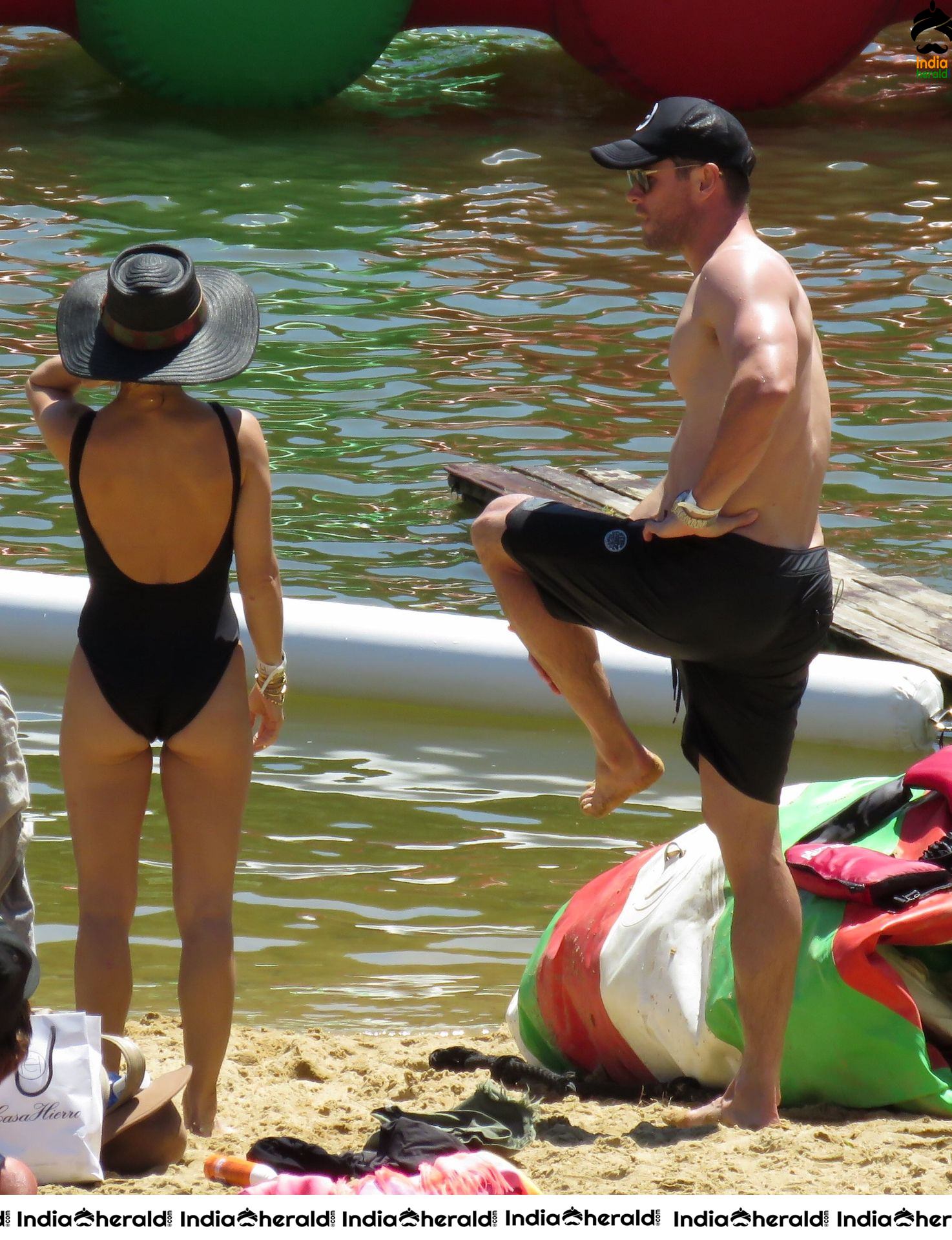 Elsa Pataky wearing a Black Swimsuit in the Senpere Lake Set 2